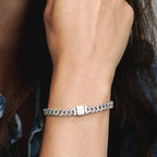 Cubansk armbånd med moissanite
