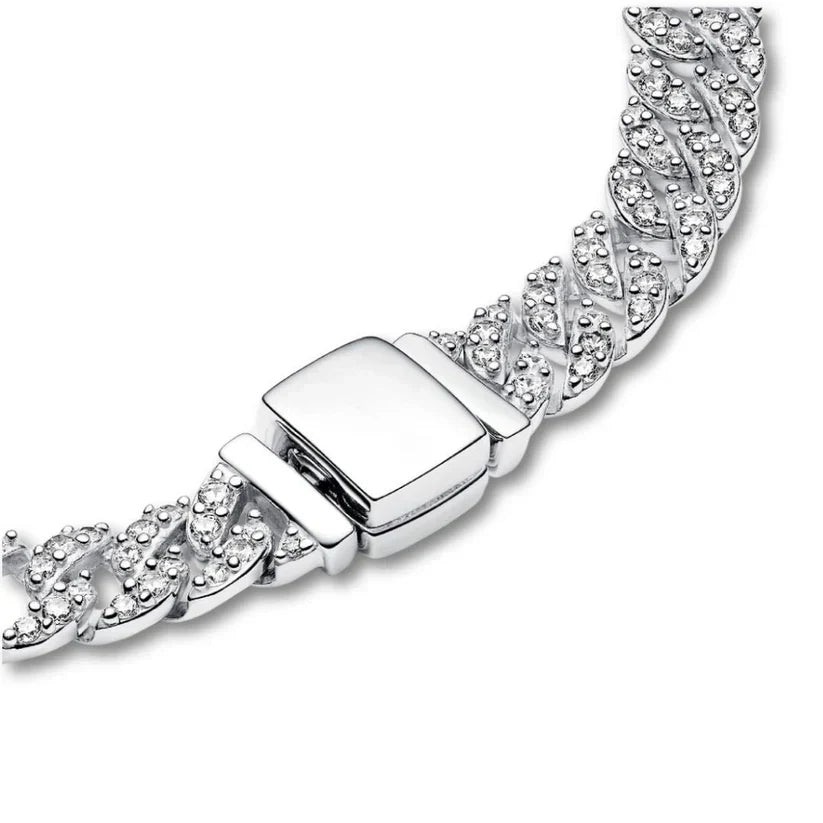 Cubansk armbånd med moissanite