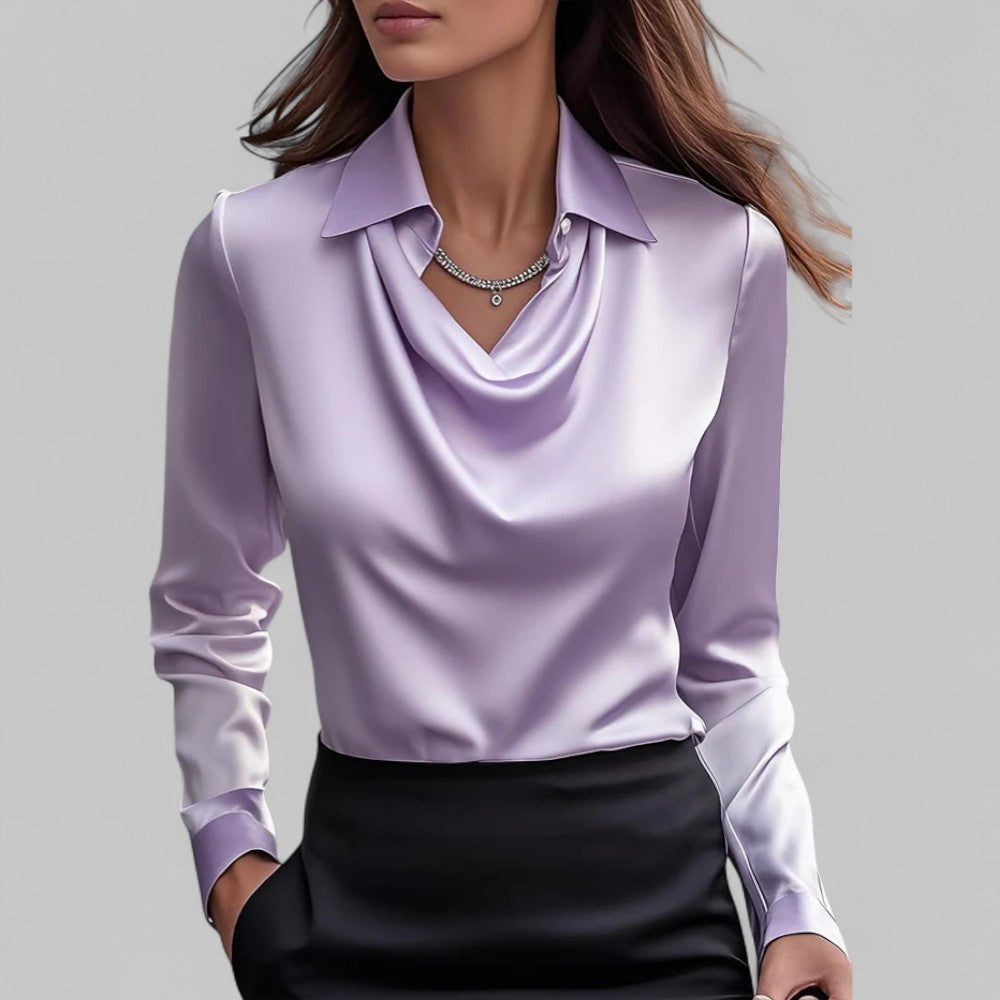 Rose - Draperet Satin Top