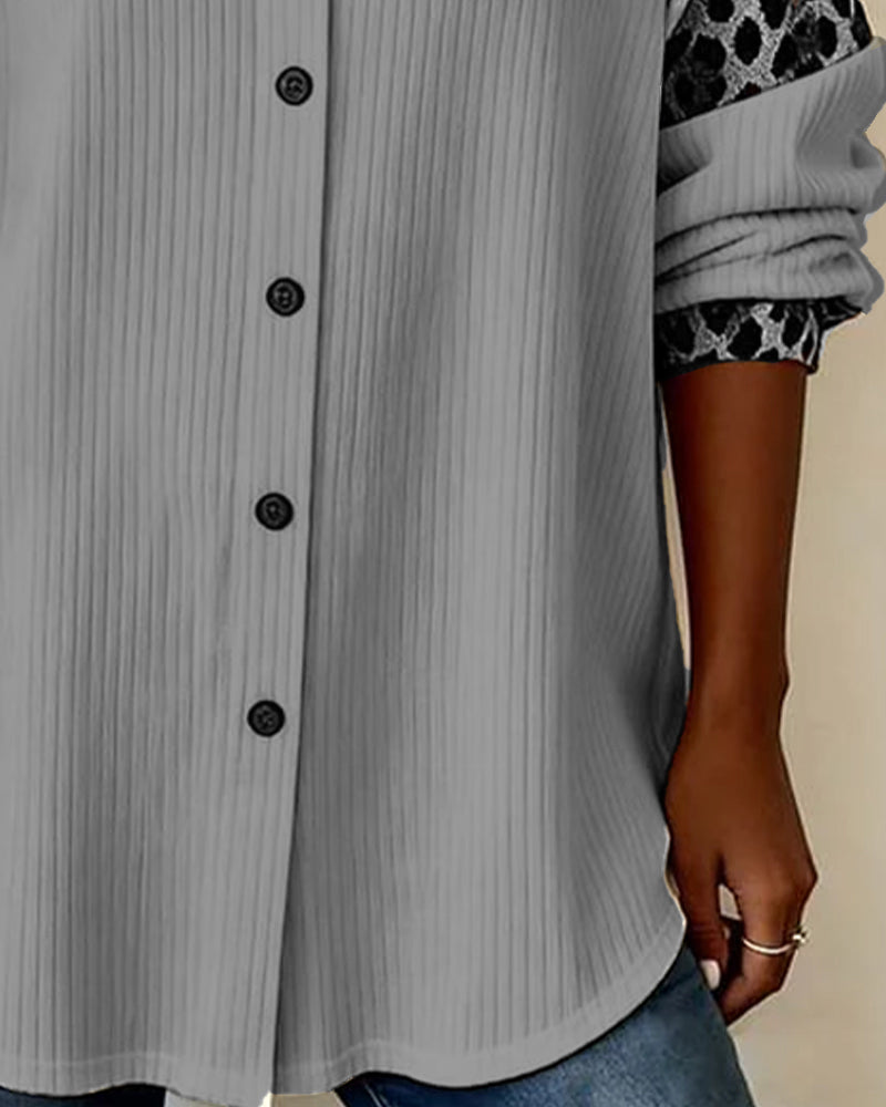 Sabine - Leopardmønstret Skjorte