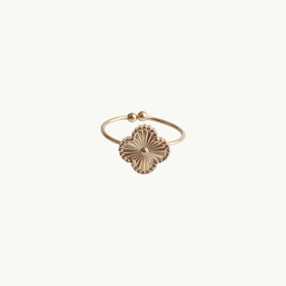 Rosie™️ | Justerbar Ring med Blomstermotiv – Rustfrit Stål