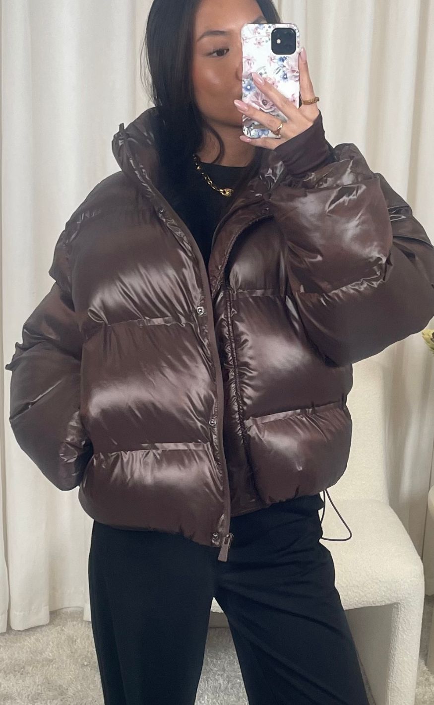 Shiny Puffer - Dark Brown