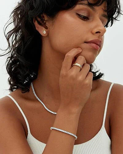 Tennisarmbånd med moissanite