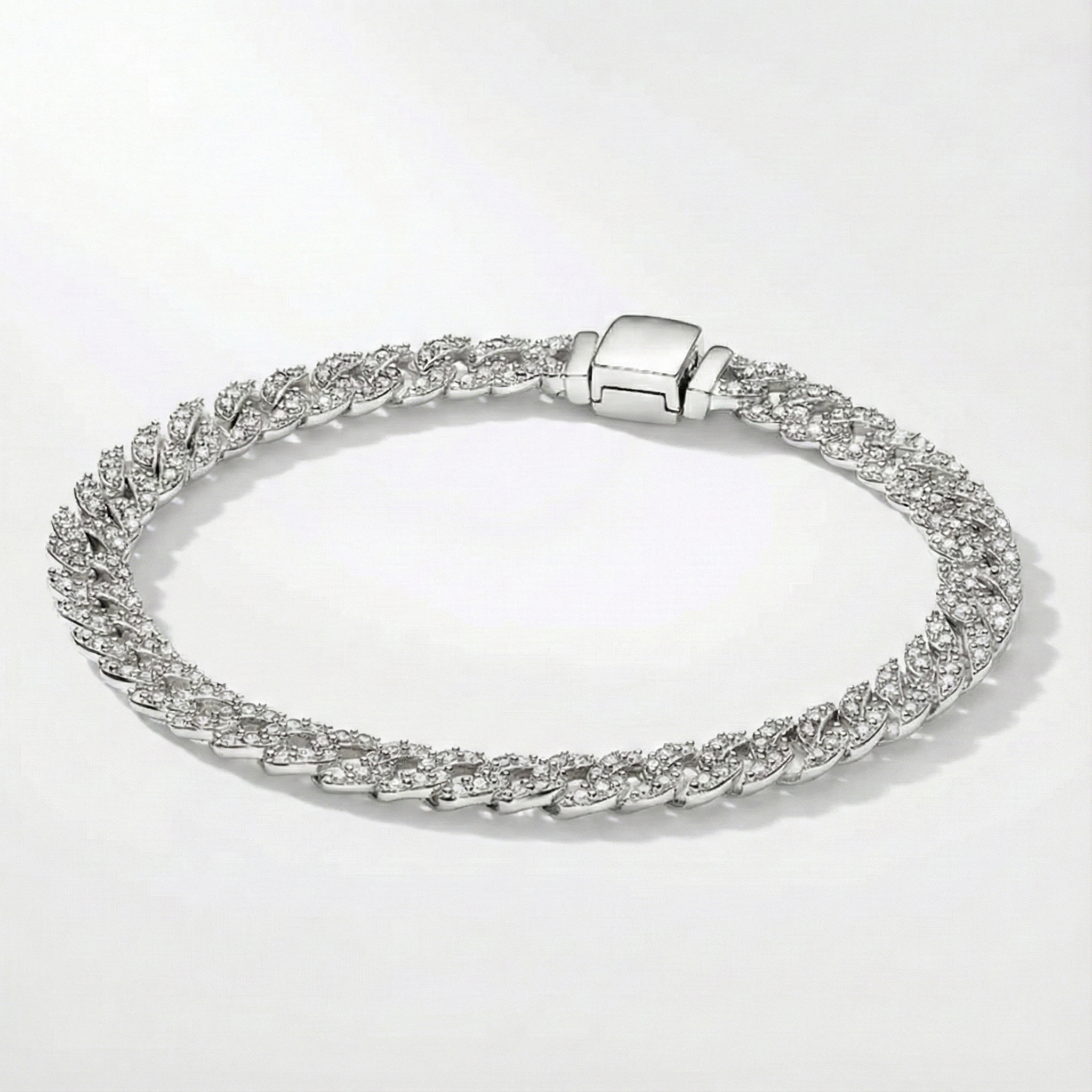 Cubansk armbånd med moissanite