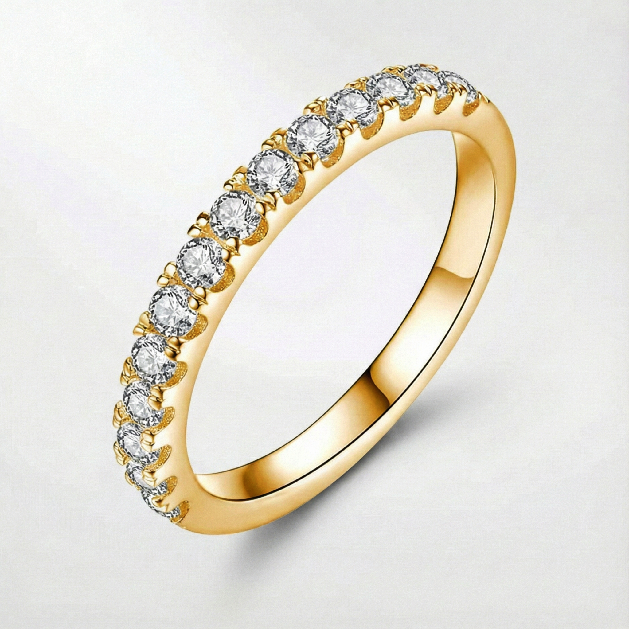 Vielsesring med moissanite